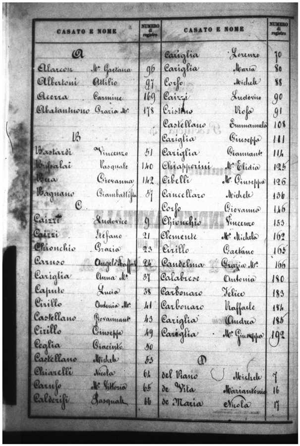 A Partial Index of Birth Records for Vieste, Foggia, Italy