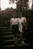 Bob and Saundra on the steps of their home, LaView Drive